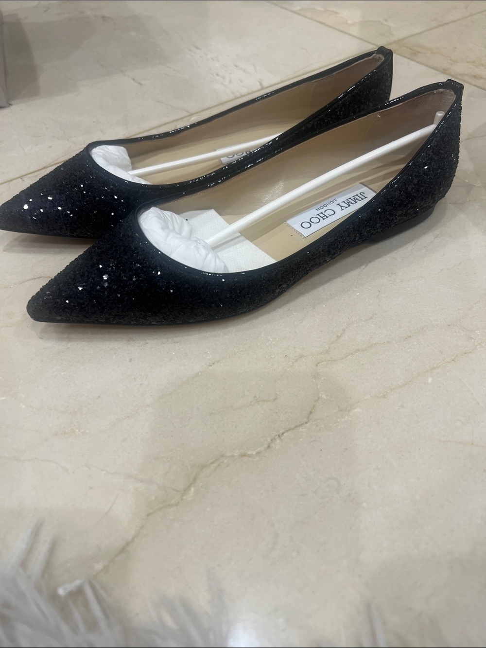 Jimmy Choo Black Flats & Loafers Shoe Box